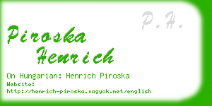 piroska henrich business card